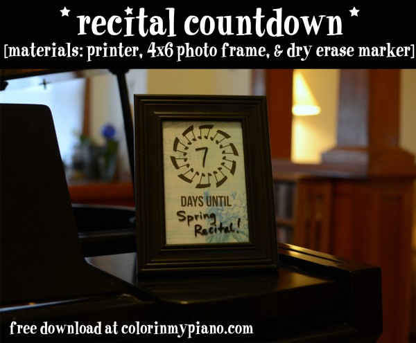 recital countdown background