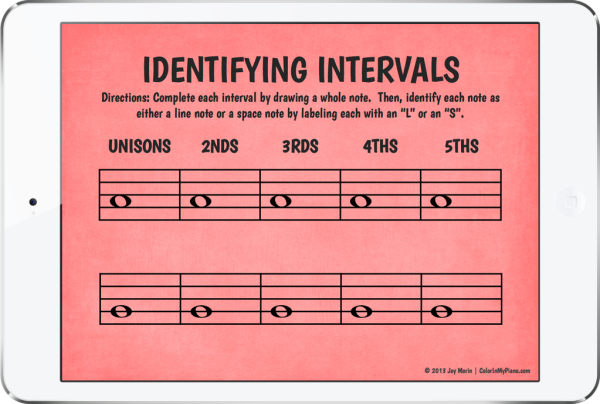 Identifying Intervals - iPad