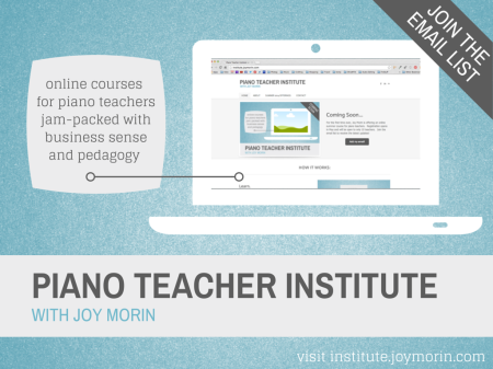 PIANO TEACHER INSTITUTE - join email list