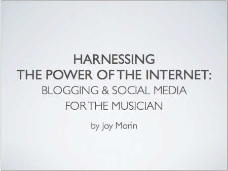 Screenshot Harnessing the Power of the Internet joy morin