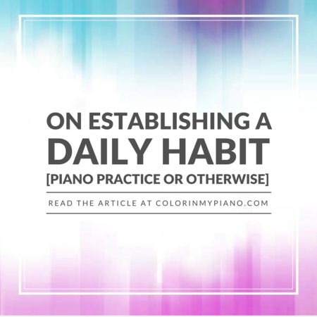 Establishing A Daily Habit