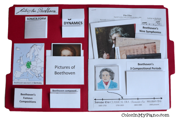 Beethoven lapbook inside