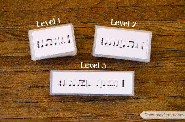 Rhythm Cards, Levels 1-3